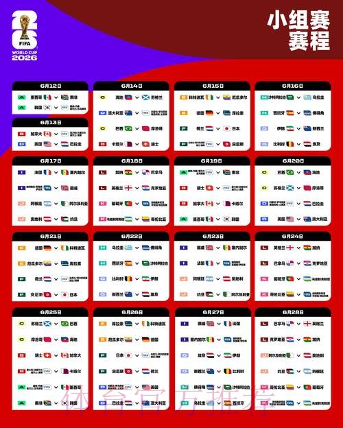 2026世界杯赛程时间表查询 2026世界杯赛程时间表查询